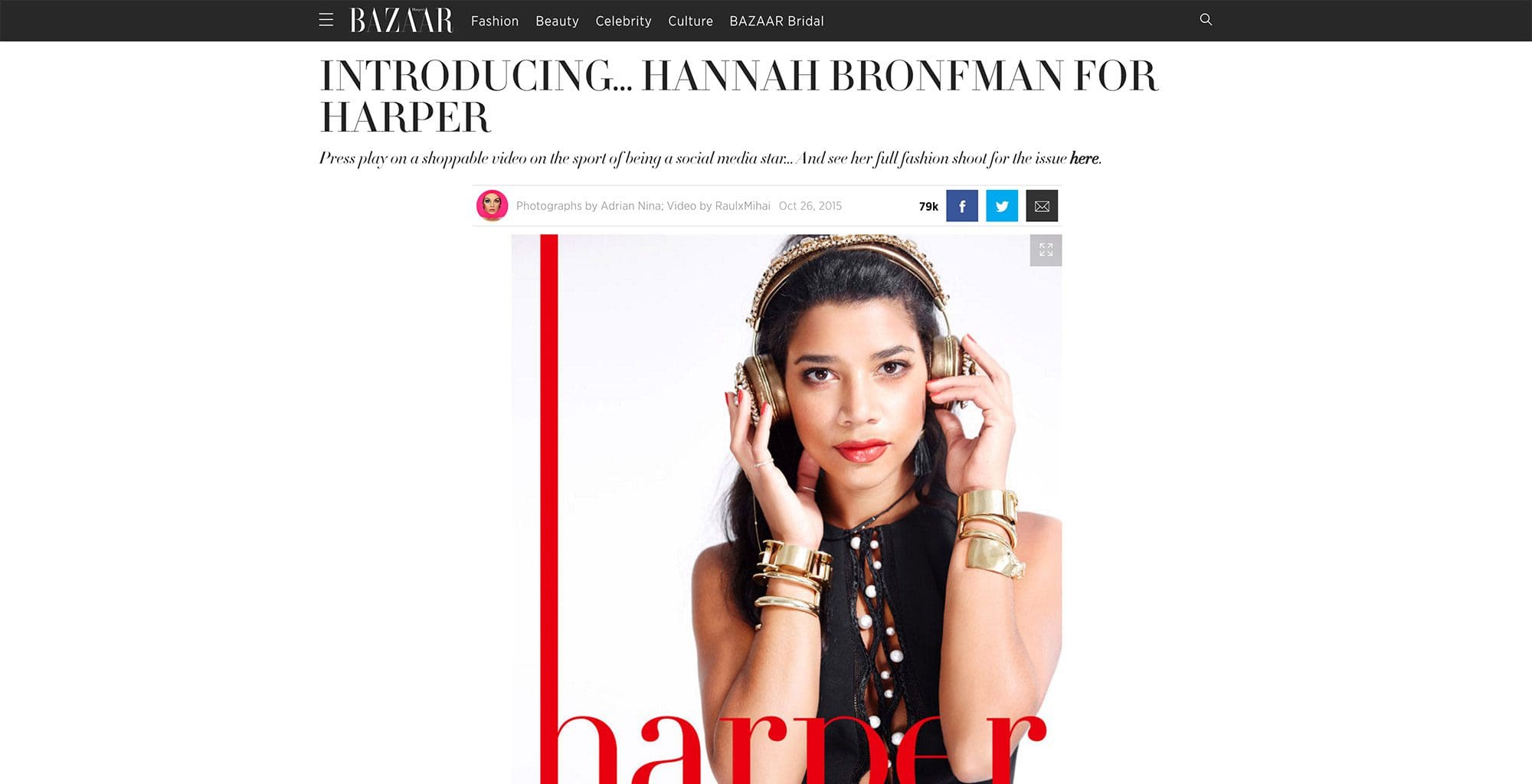 Harper’s Bazaar | Introducing… Hannah Bronfman