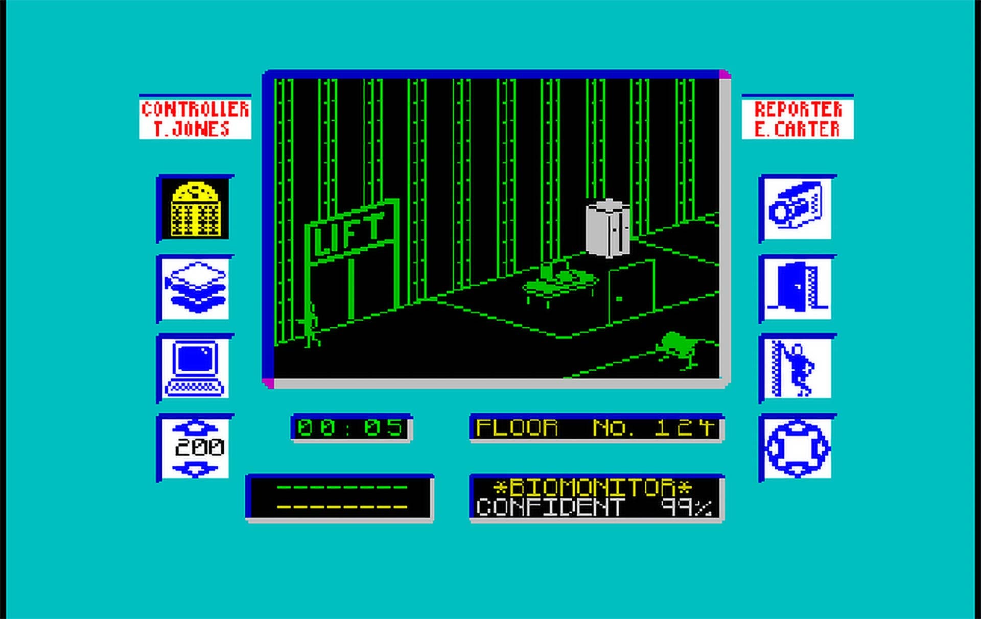 ZX Spectrum Max Headroom Game Screen